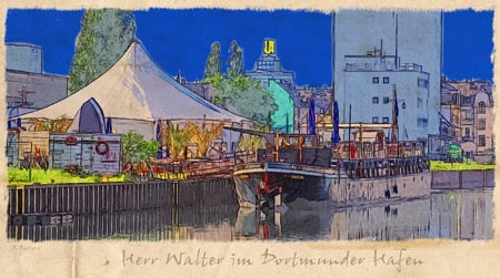 Zeichnung des Eventschiff Herr Walter