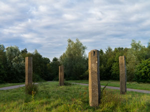 Die Klangsteinskulptur im Landschaftspark Mechtenberg