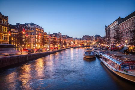 Hauptstadt Amsterdam am Abend, Foto: pixabay, iulian_ursache