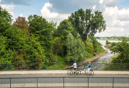 Der Rheinradweg, Foto:Dominik Ketz 