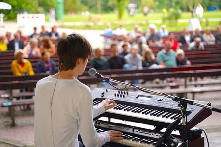 Auftritt einer Pianistin beim Musiksommer Foto: Westfalenpark Dortmund