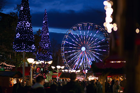 Weihnachtsmarkt Duisburg, Abendstimmung, Foto: Thomas Berns
