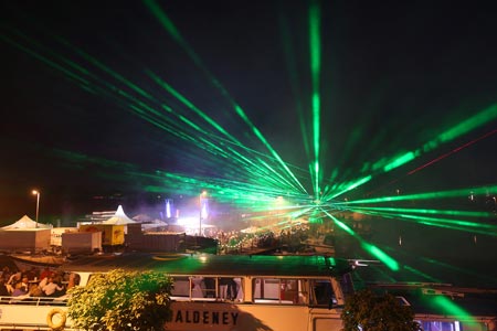 Lichtershow beim Hafenfest, Foto: AQUApark Oberhausen