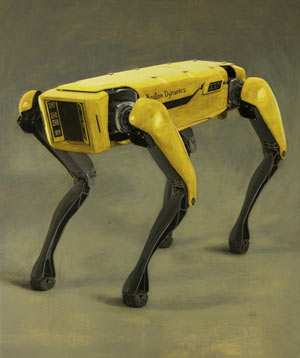 Von Harwardt, Sebastian, Boston Dynamics - Acryl auf Leinwand, Foto: KUBOSHOW Kunstmesse 