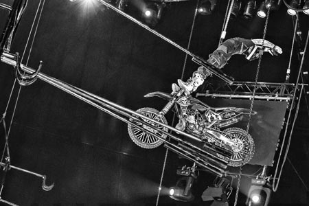 Mad flying bikes pic: Circus Flic Flac