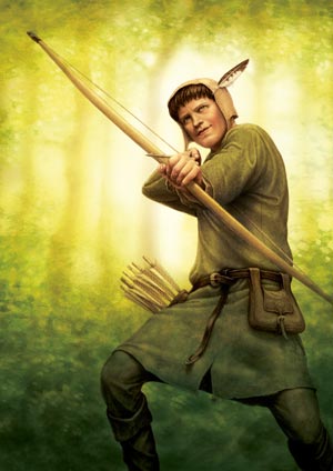 Mittelalter Robin Hood, Illustration: Michael Rüppel für das Historisches Museum der Pfalz