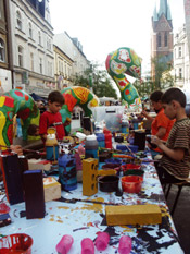 Die beliebte Spieletafel auf dem Boulevardfest in Herne