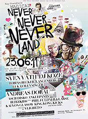 Plakat-Cover Never Never Neverland 2011 Quelle: Echoes Media