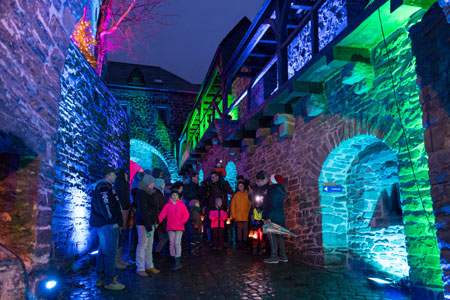 GlanzLicht Lichterführung auf Burg Altena, Foto: Simone Rein
