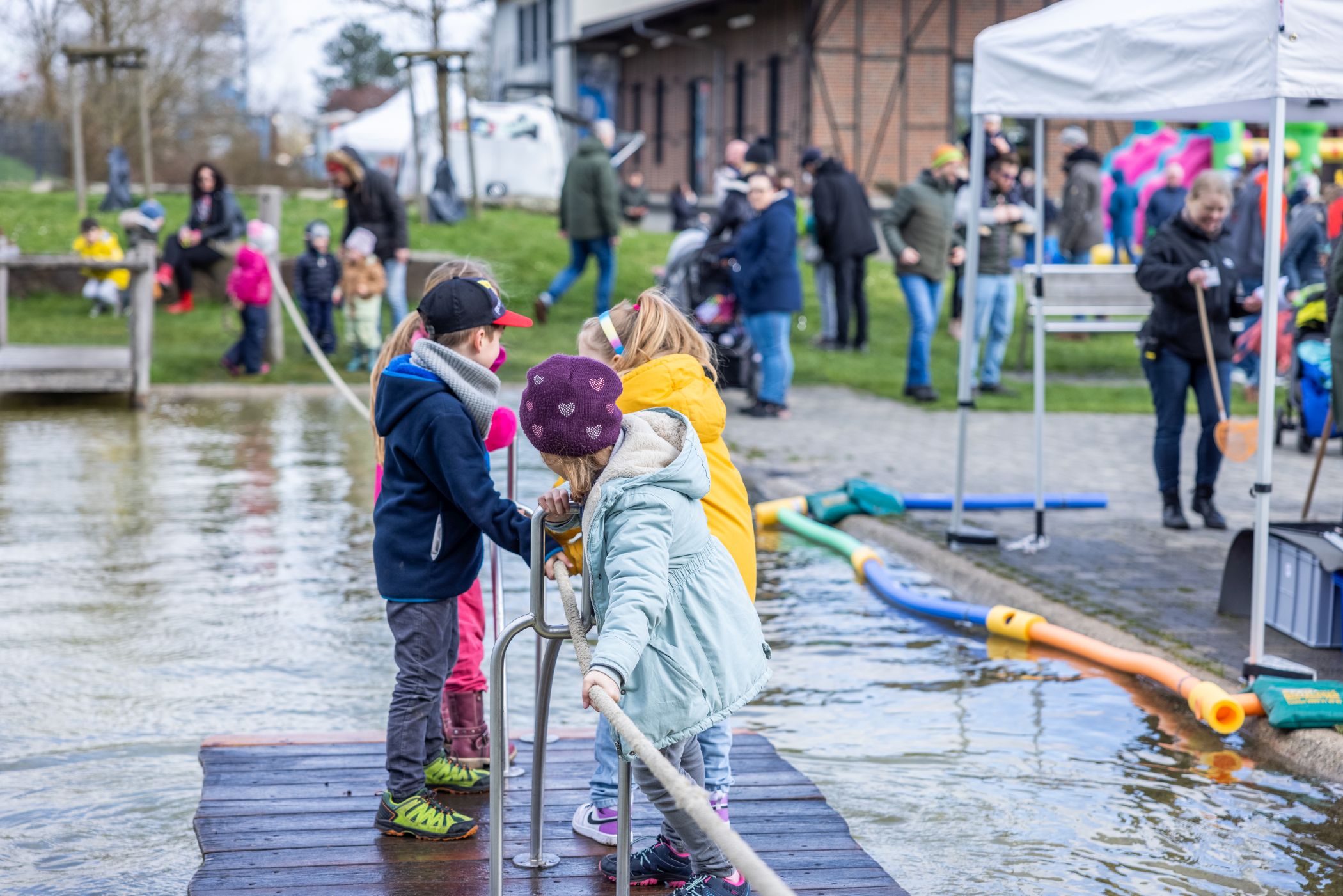 Saisonstart am Wasserspielplatz im LWL-Museum Schiffshebewerk Henrichenburg