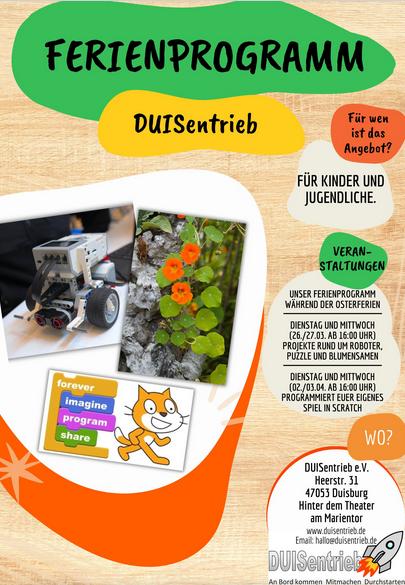 DUISentrieb – Programm für die Osterferien