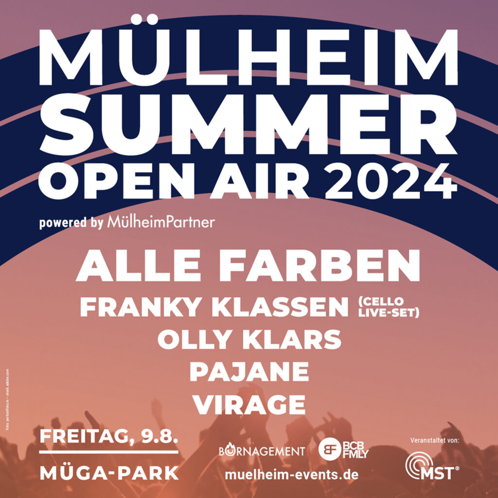 Plakat Mülheim Summer Open Air Bild: Portraitfoto.in