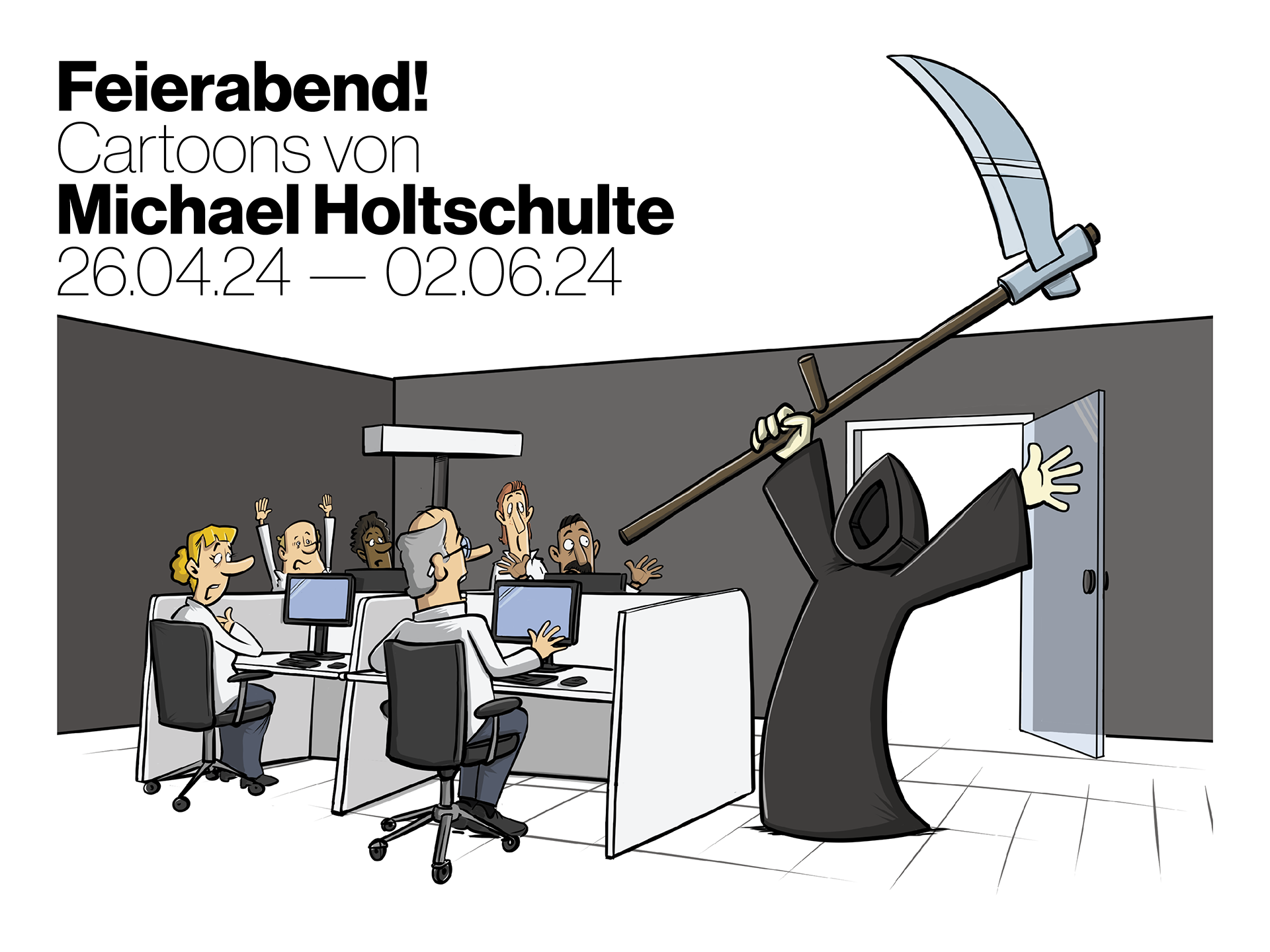Künstler-Talk zwischen Michael Holtschulte und Oliver Uschmann zu „FEIERABEND!“